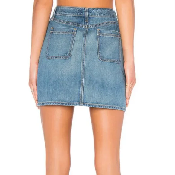 Never Worn Rag & Bone jean Santa Cruz Denim Mini Skirt Summer Festival Size 29 - Picture 8 of 11